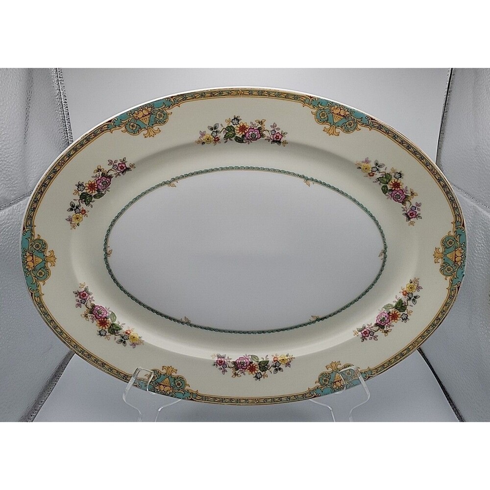 Vtg Meito China Japan Madrid Oval Serving Platter 14" EUC Pattern Retired